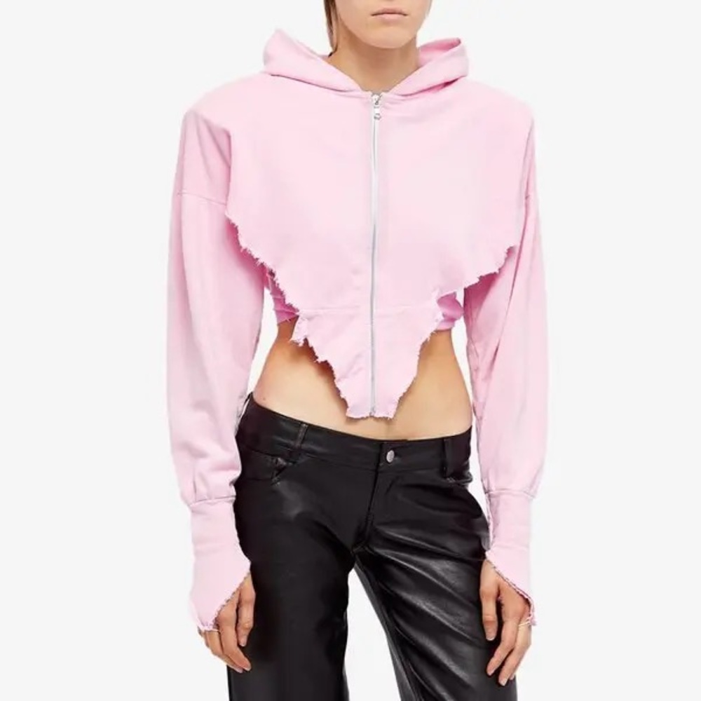Sami Miro Vintage Pink Cropped Hoodie - Picture 7 of 7